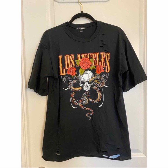 Fashion Nova Not For The Weak Distressed Top - Picture 1 of 3